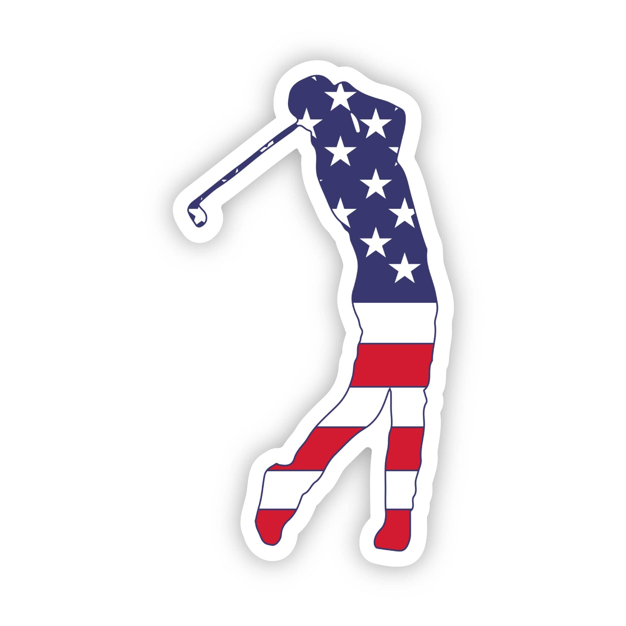  Golf Sticker - American Flag、mySite、ghnorth