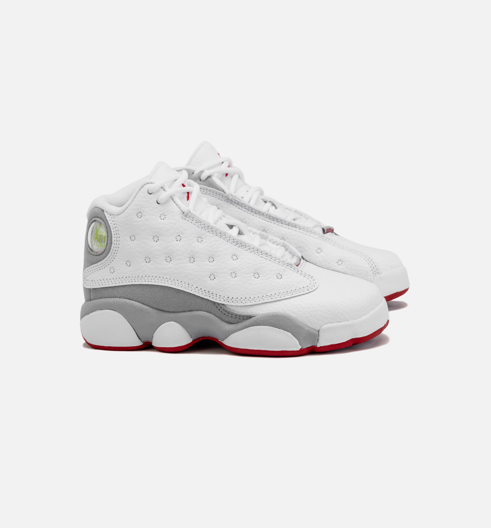 Air Jordan 13 Retro Wolf Grey Preschool Lifestyle Shoe - White/Grey Free Shipping、mySite、dreamappss