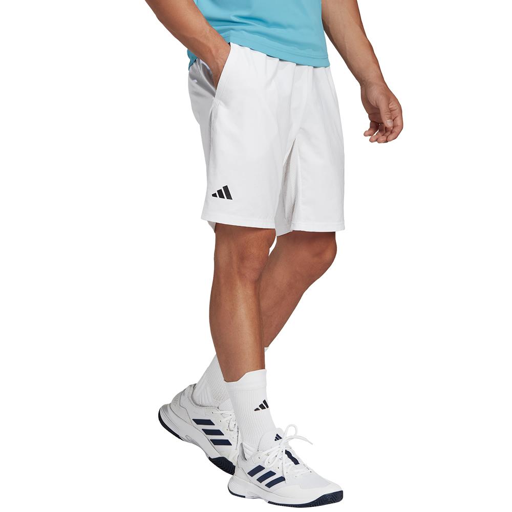 adidas Men's Club 3 Stripe 7 Short - White
