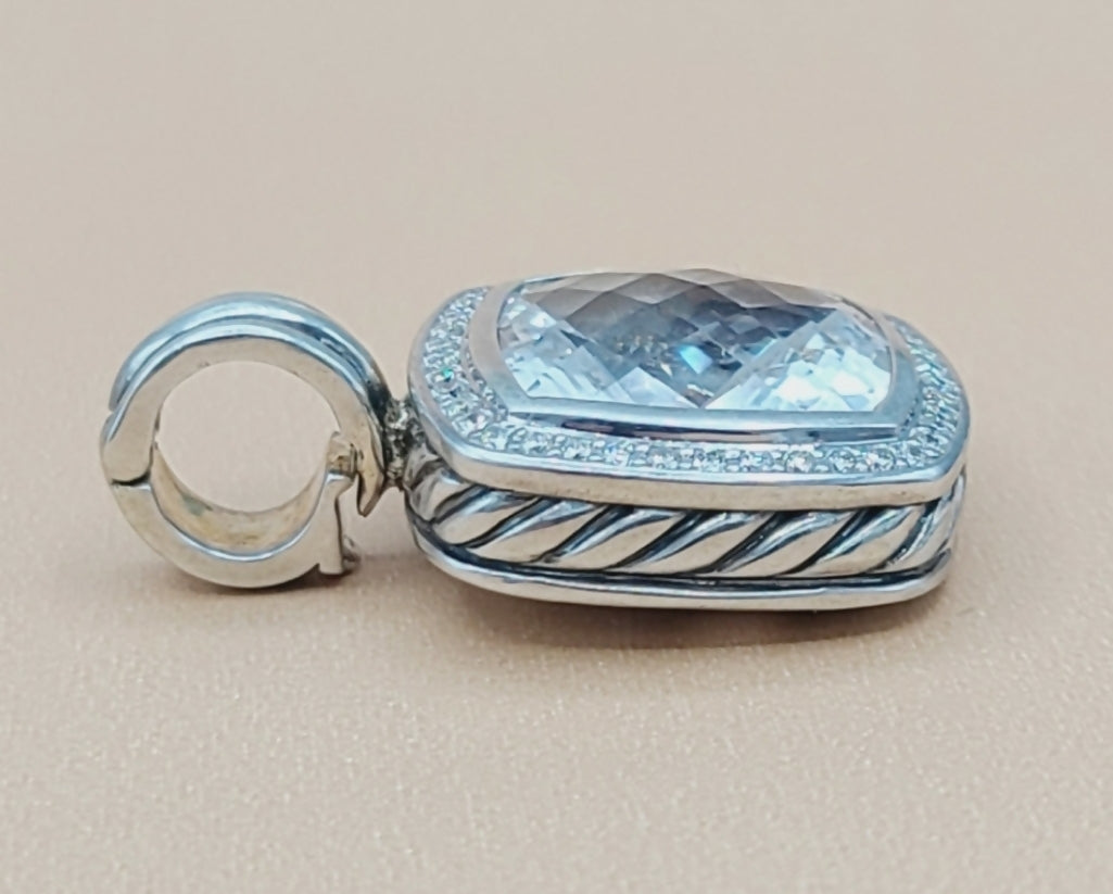 David Yurman Albion Pendant 鈥?14mm White Topaz & Diamonds、mySite、hinf8tx79