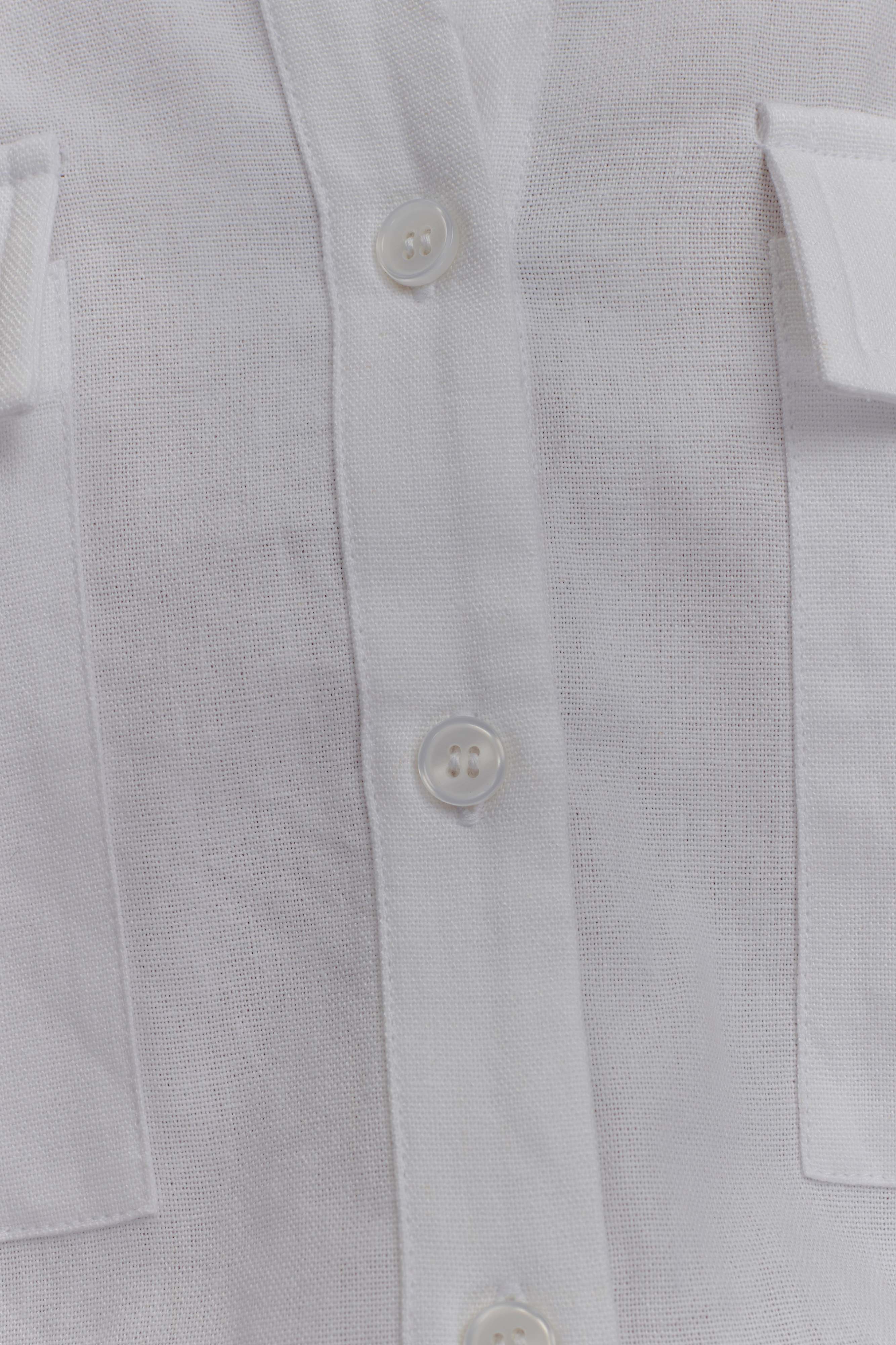 Adia Linen Belted Playsuit - White、mySite、solidvoid