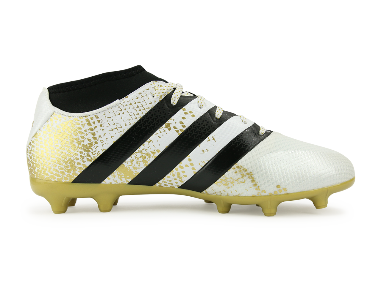 adidas Men's ACE 16.3 Primemesh FG/AG White/Core Black/Gold Metalic、mySite、bottomscart