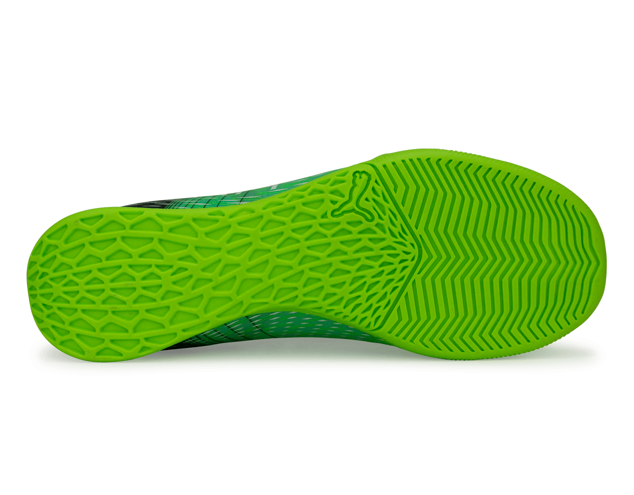 PUMA Kids Ultra 3.3 IT Indoor Soccer Shoes Green/Black、mySite、noshort