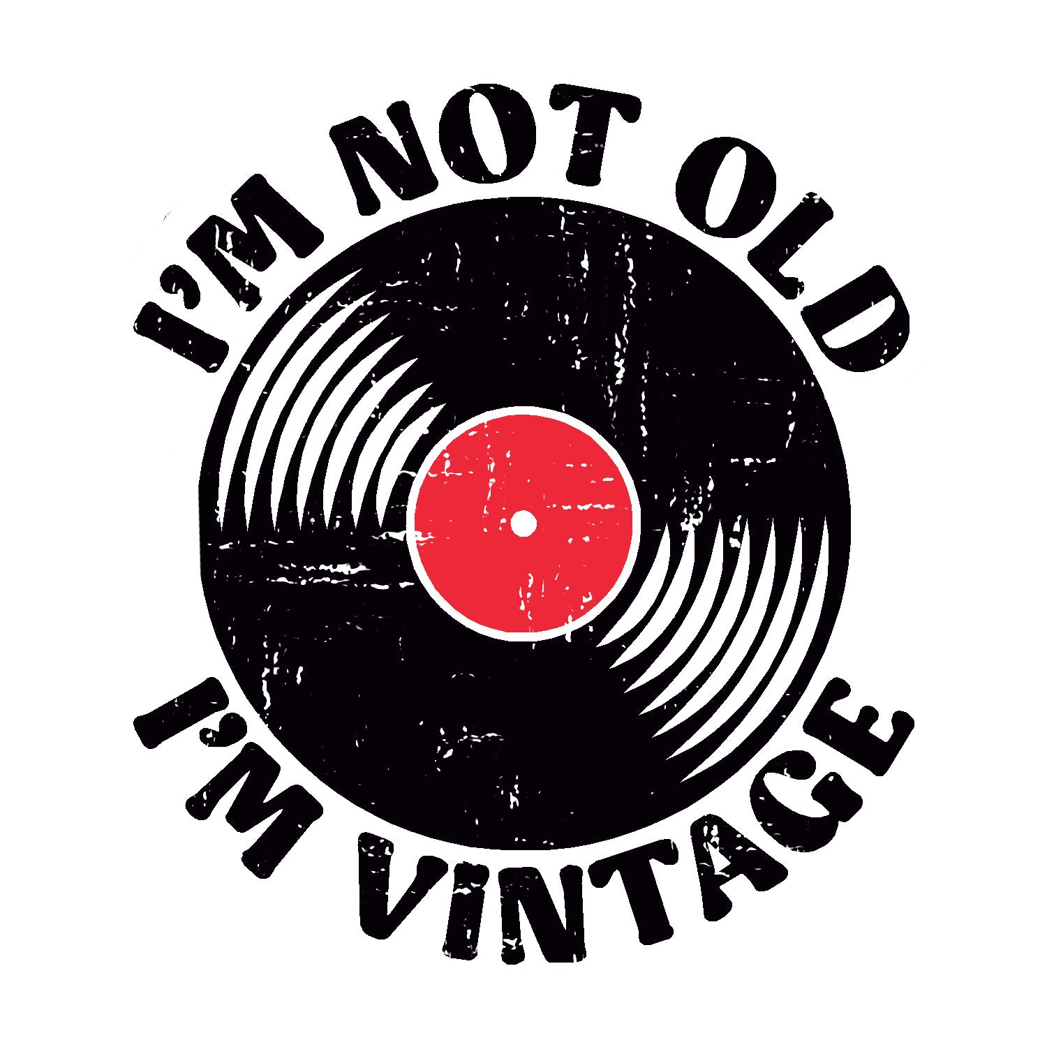  I'm Vintage Vinyl Sticker Decal、mySite、ghnorth