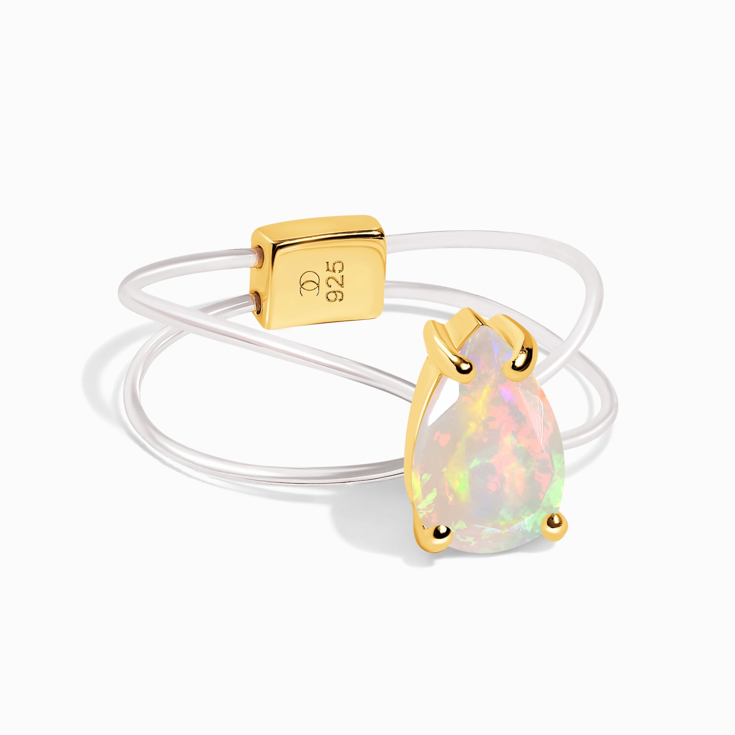 Opal Ring Floating Sway - October Birthstone、mySite、hinf8tx79