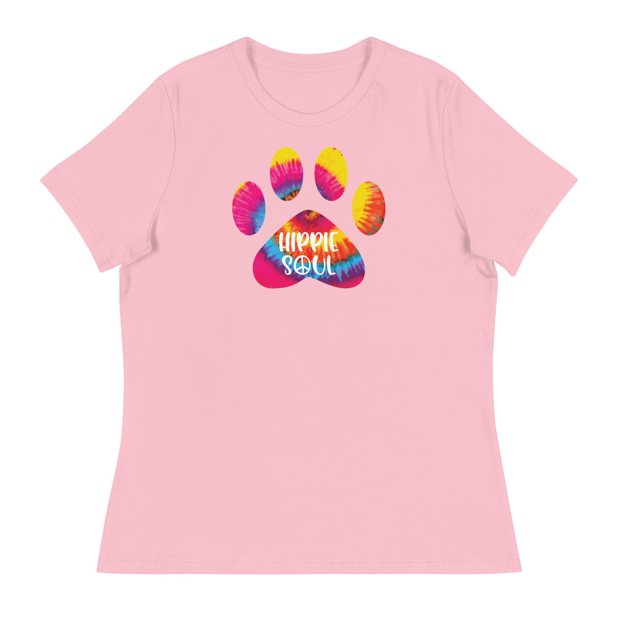 Hippie Soul Paw Print Women's Relaxed T-Shirt、mySite、camillekostekn