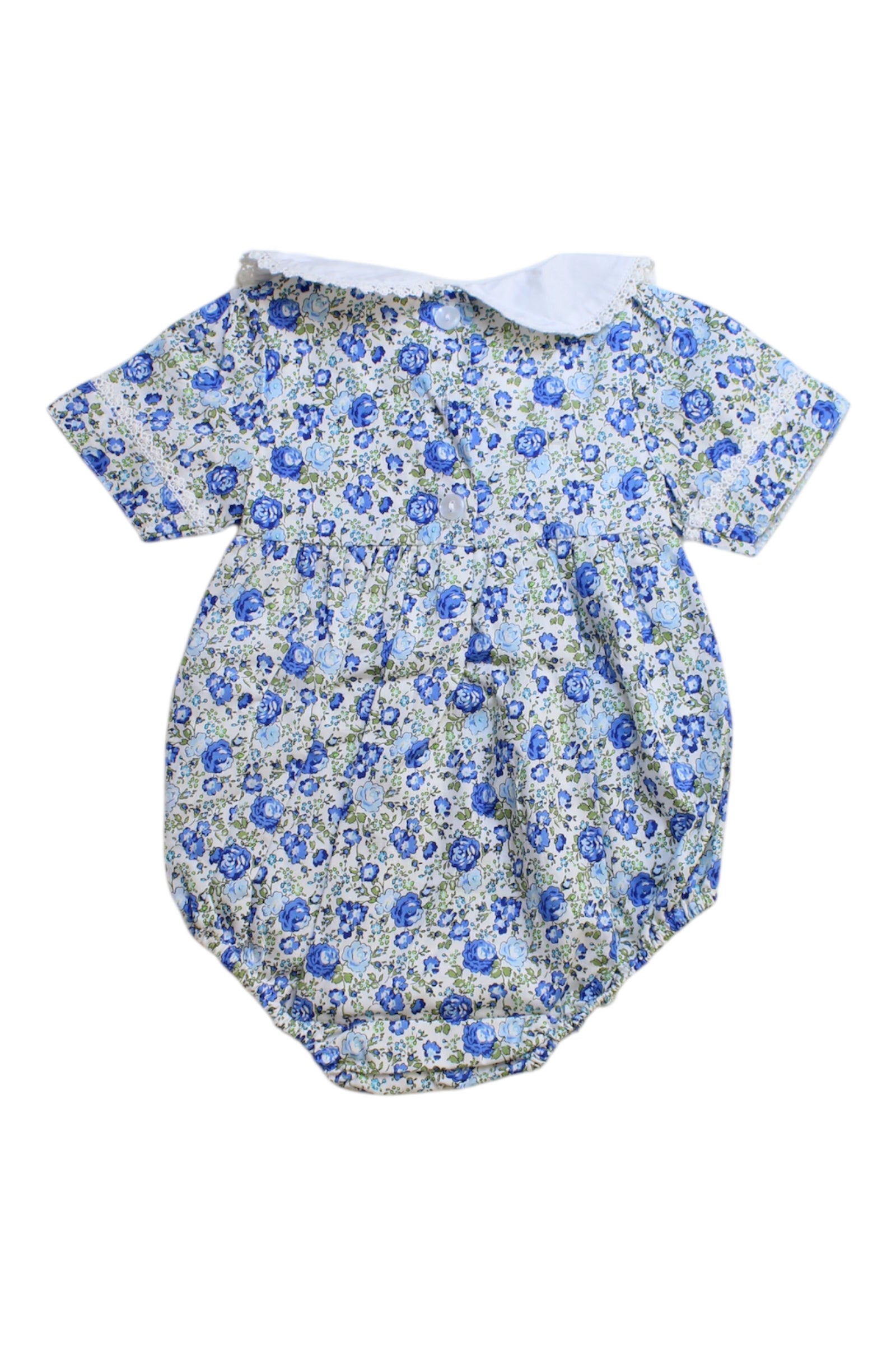 Aurora Floral Short Sleeve Romper 0-3M、mySite、g9winljtr