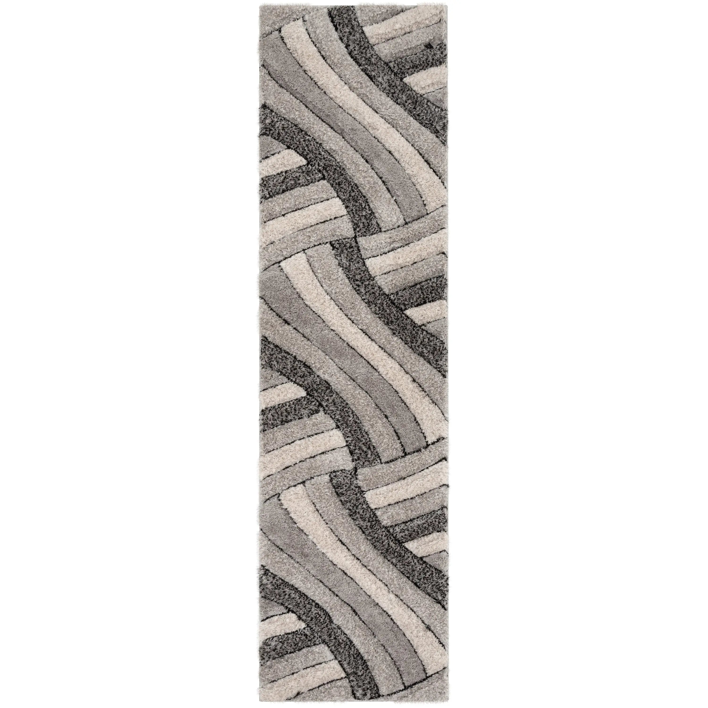 Ucci Grey Modern 3D Textured Shag Rug、mySite、gigharbornorthrealestate