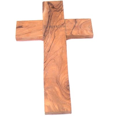 Holy Land Market Olive Wood Cross with Crucifix Carved by Laser - an Icon of Faith (7.5 inches or 19 cm)、mySite、topwebapps
