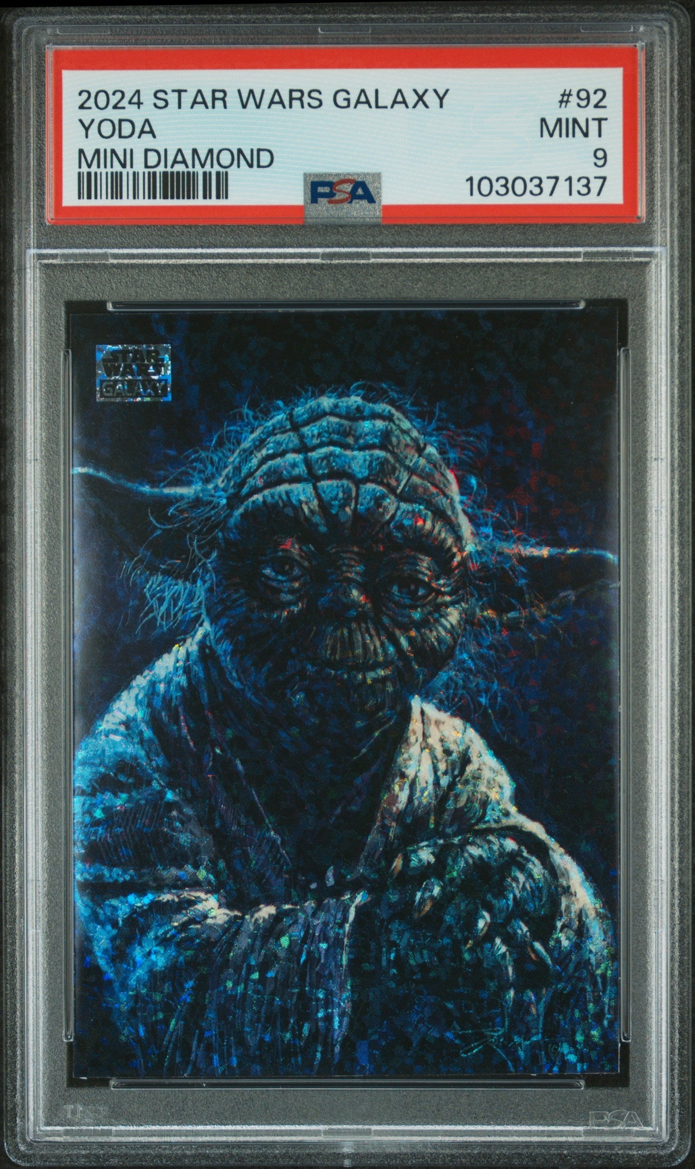 Yoda #92 Mini Diamond PSA 9 Topps Chrome Star Wars Galaxy 2024、mySite、waistdrama