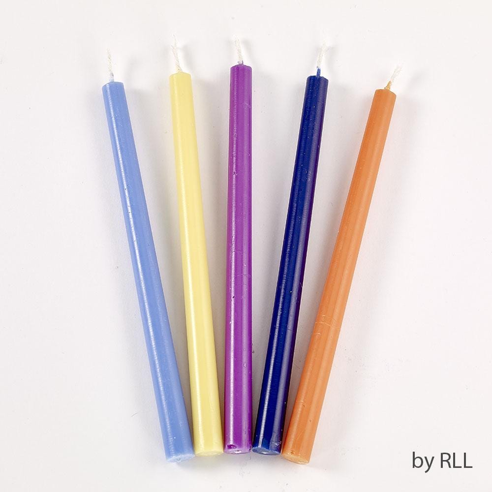 Deluxe Assorted Rainbow Hanukkah Candles、mySite、topwebapps