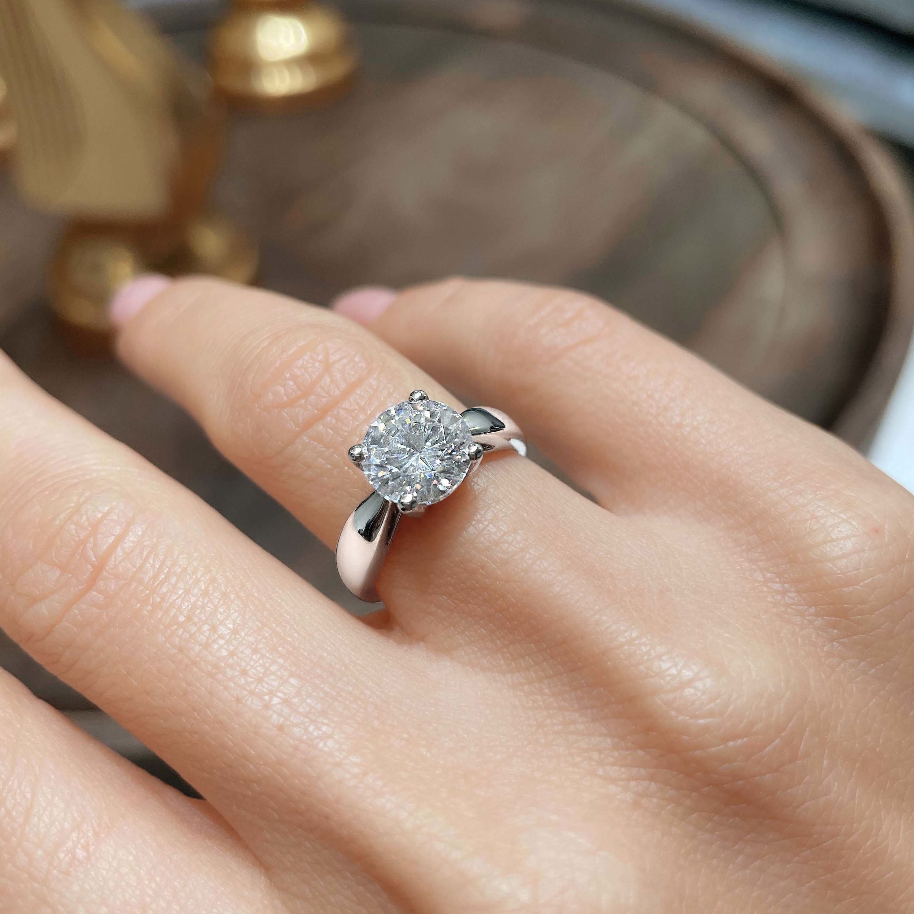 Diana Moissanite Ring -Platinum、mySite、hinf8tx79