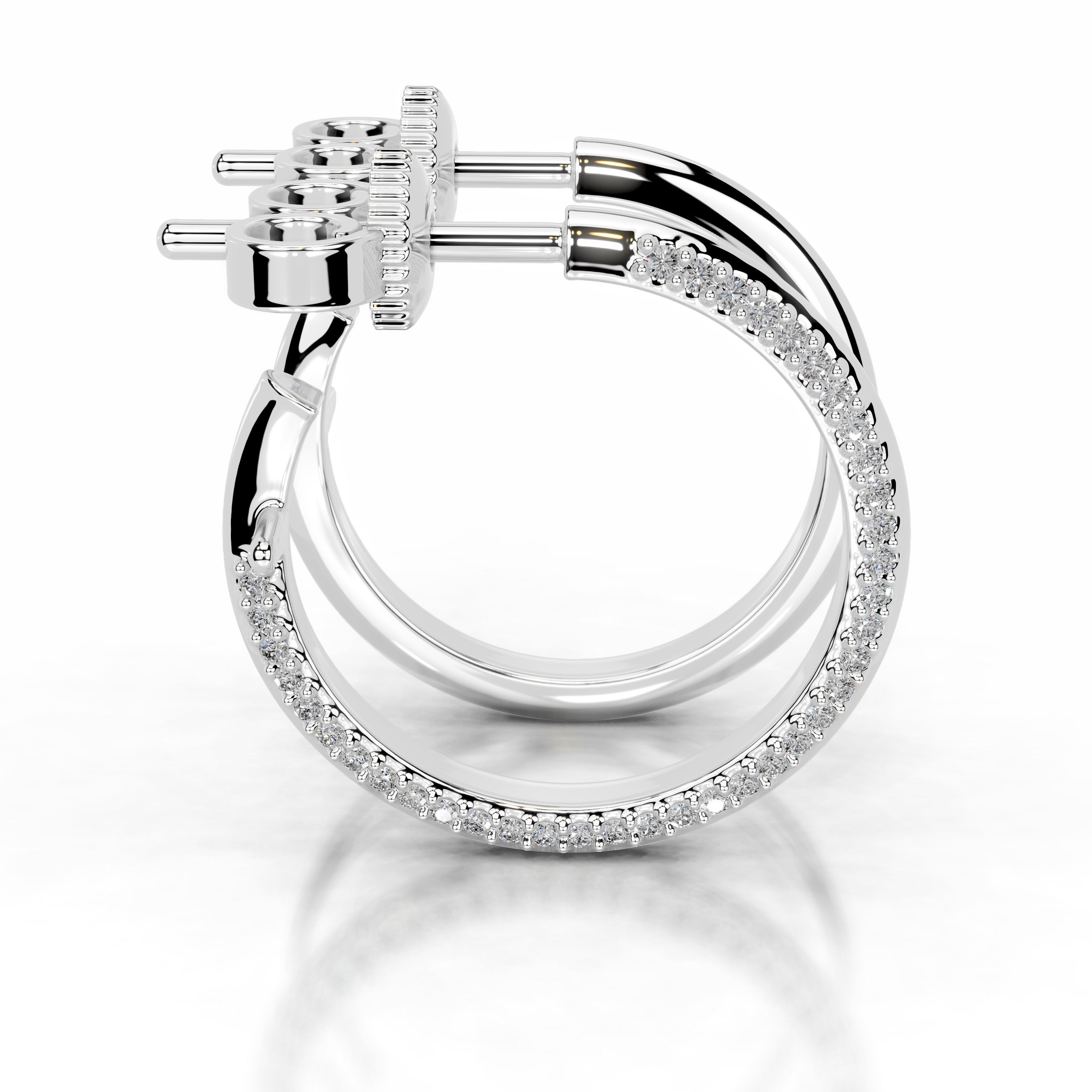 Eternal Love Lab Grown Diamond Earrings - 14K White Gold、mySite、hinf8tx79