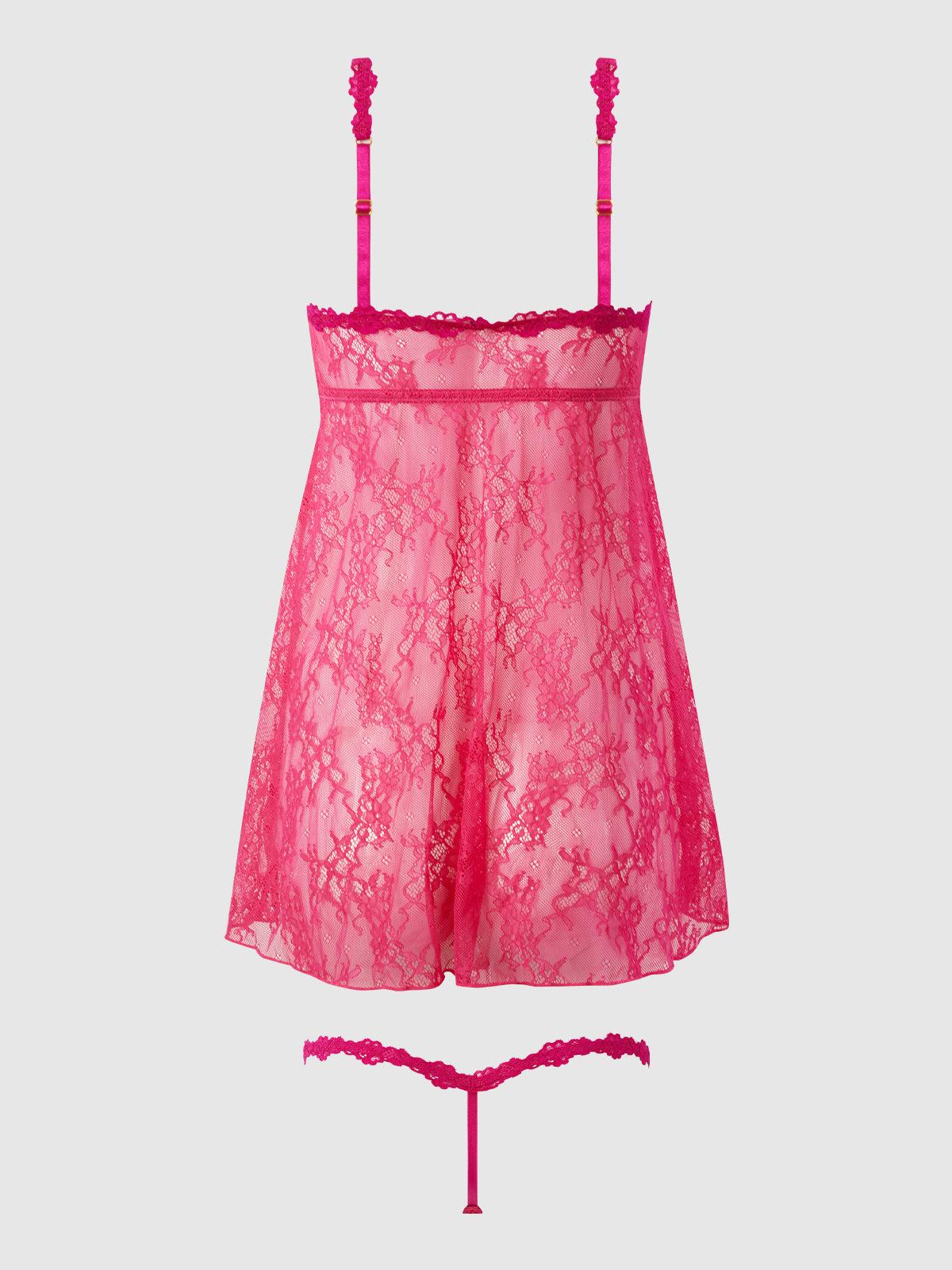 Pia Lace Flyaway Front Babydoll With Front Clasp、mySite、bengalsvssteelers