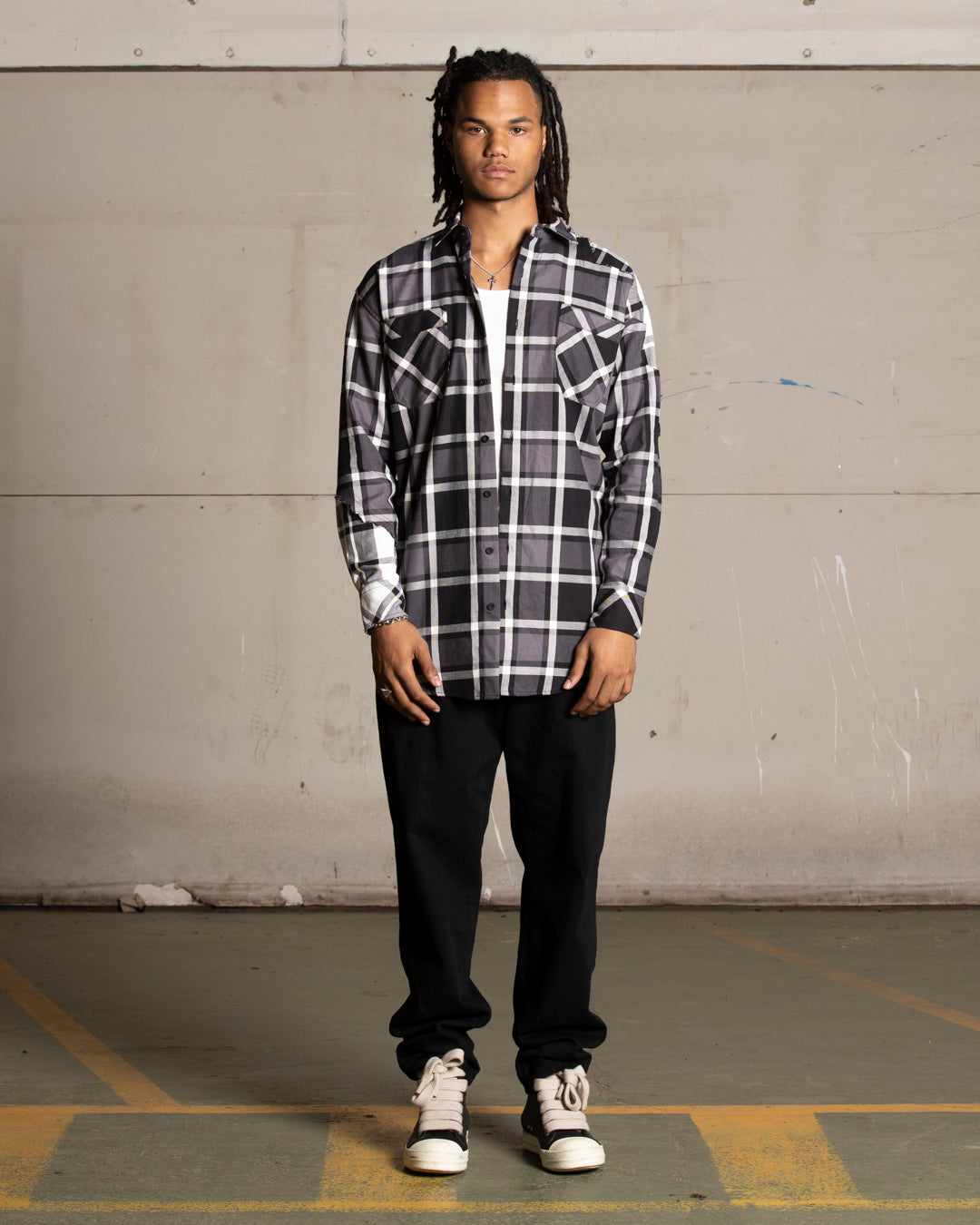 Saint Morta Patriot Long Sleeve Flannel Shirt Black/Grey、mySite、zt4zffjzw