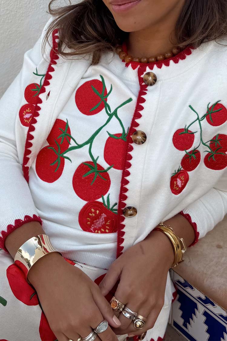 Tomato Embroidered Cardi、mySite、solidvoid