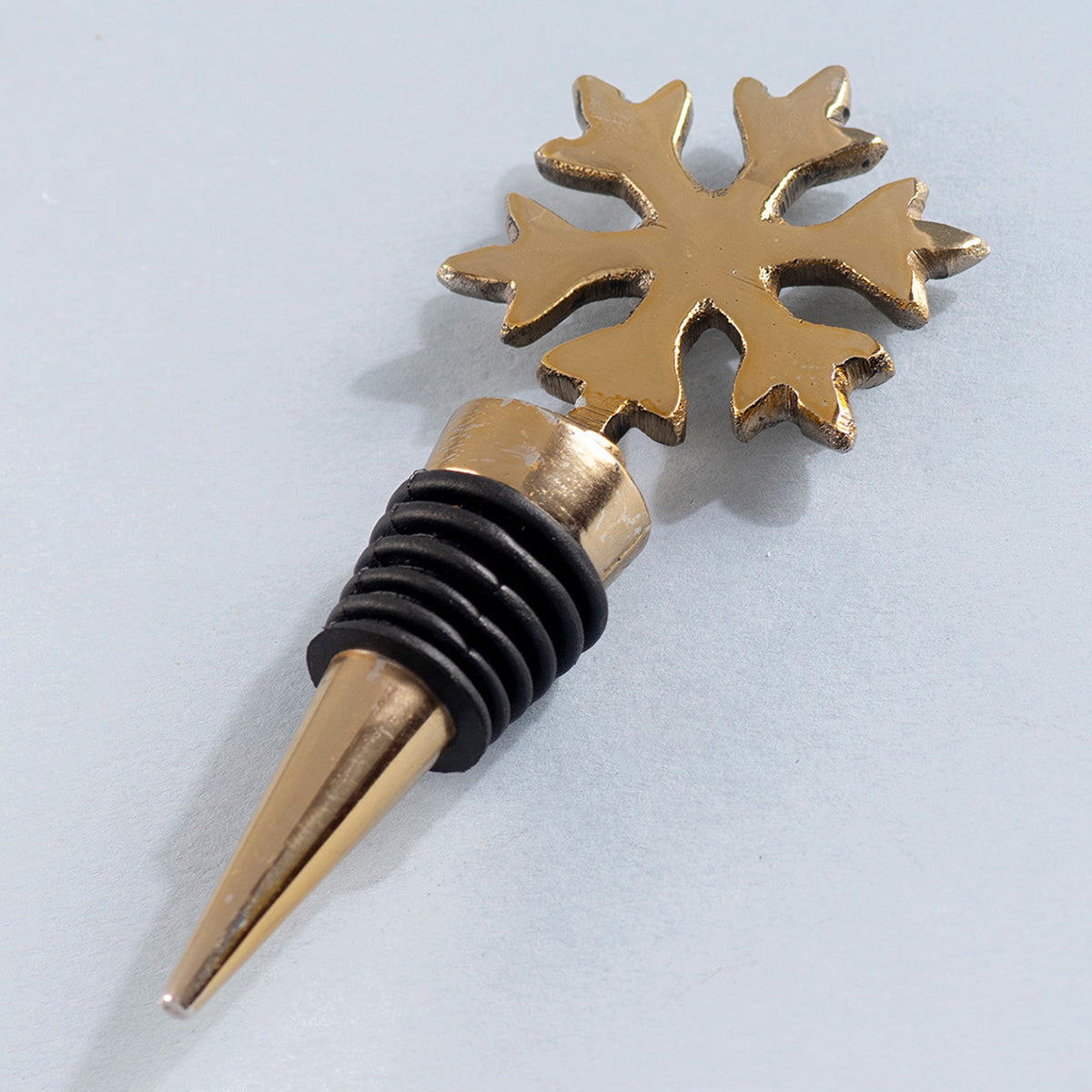 Stainless Steel Bottle Stoper | Snowflake Shape | Gold、mySite、camillekostekn