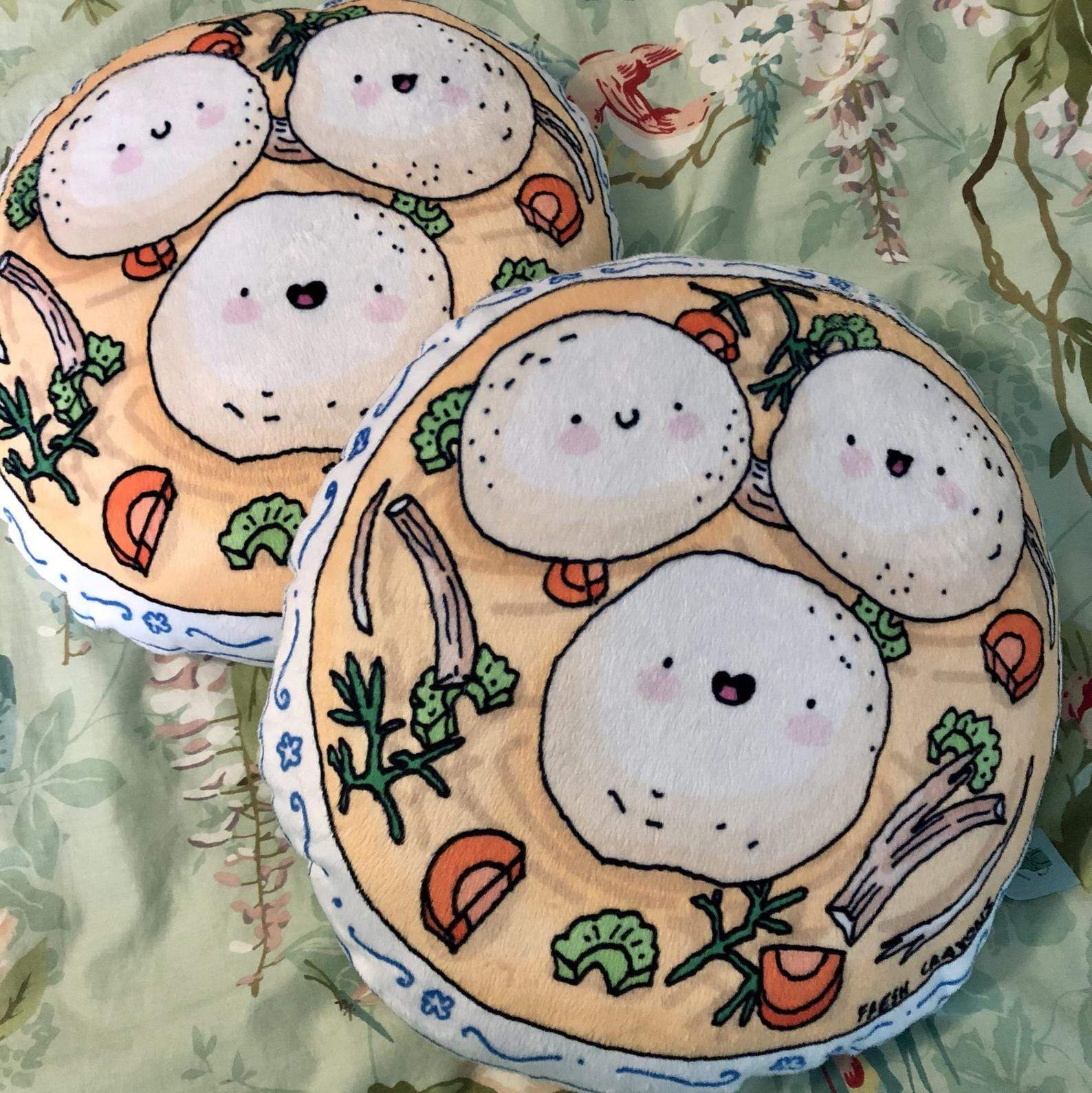 Bubbe's Matzo Ball Soup Plush Pillow by Fresh Crayons、mySite、topwebapps