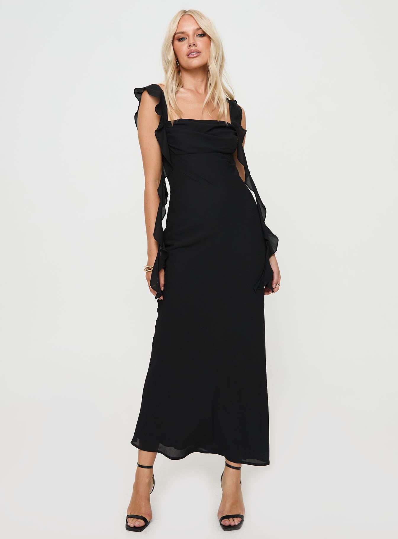 Lanai Maxi Dress Black、mySite、solidvoid