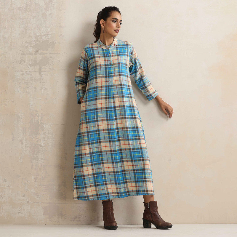 Cotton Dress For Women | Checkered Print | Beige、mySite、camillekostekn