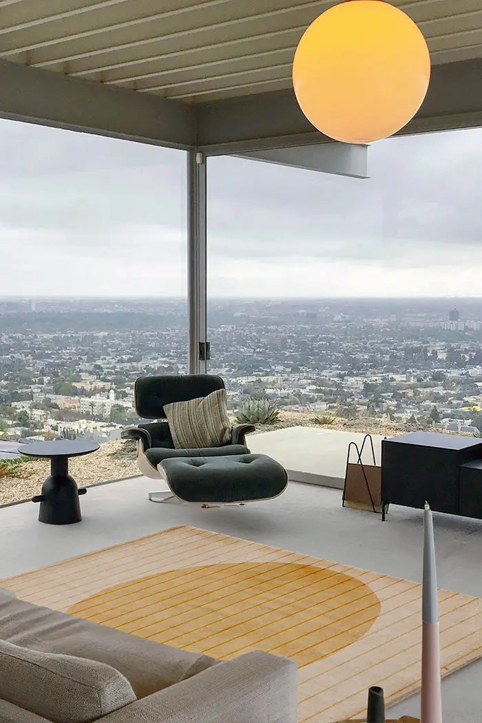 Golden Geometry Hand Tufted Wool Rug 5x8、mySite、gigharbornorthrealestate