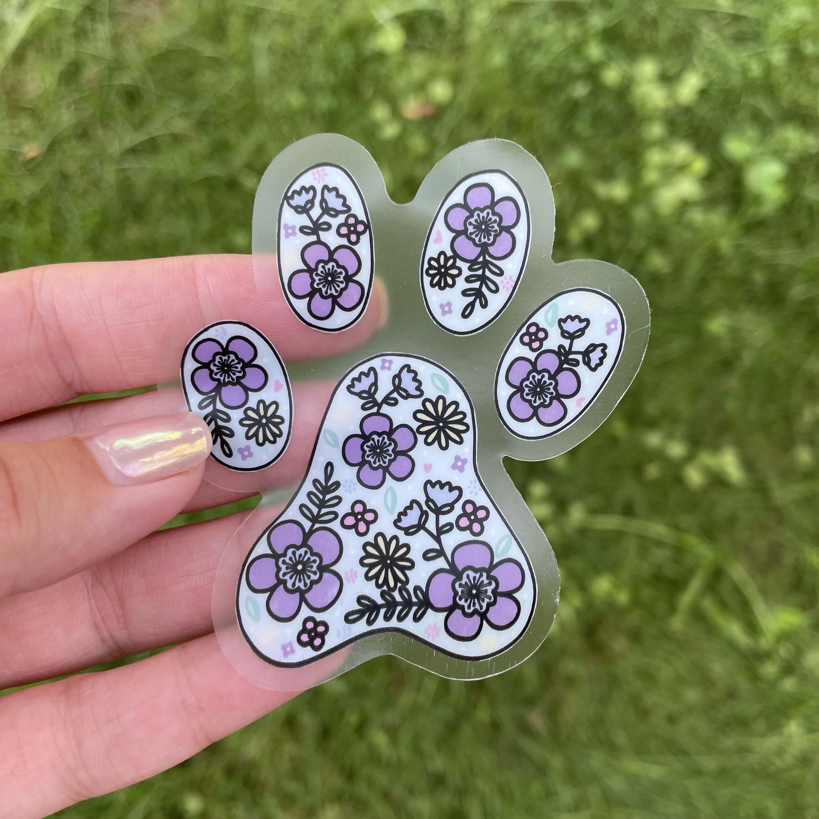  Paw Print Clear Sticker、mySite、elrpsem3k