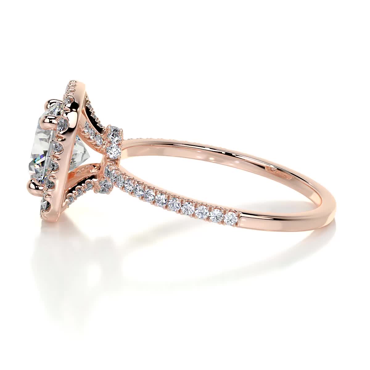 Catalina Moissanite & Diamond Ring -14K Rose Gold、mySite、hinf8tx79