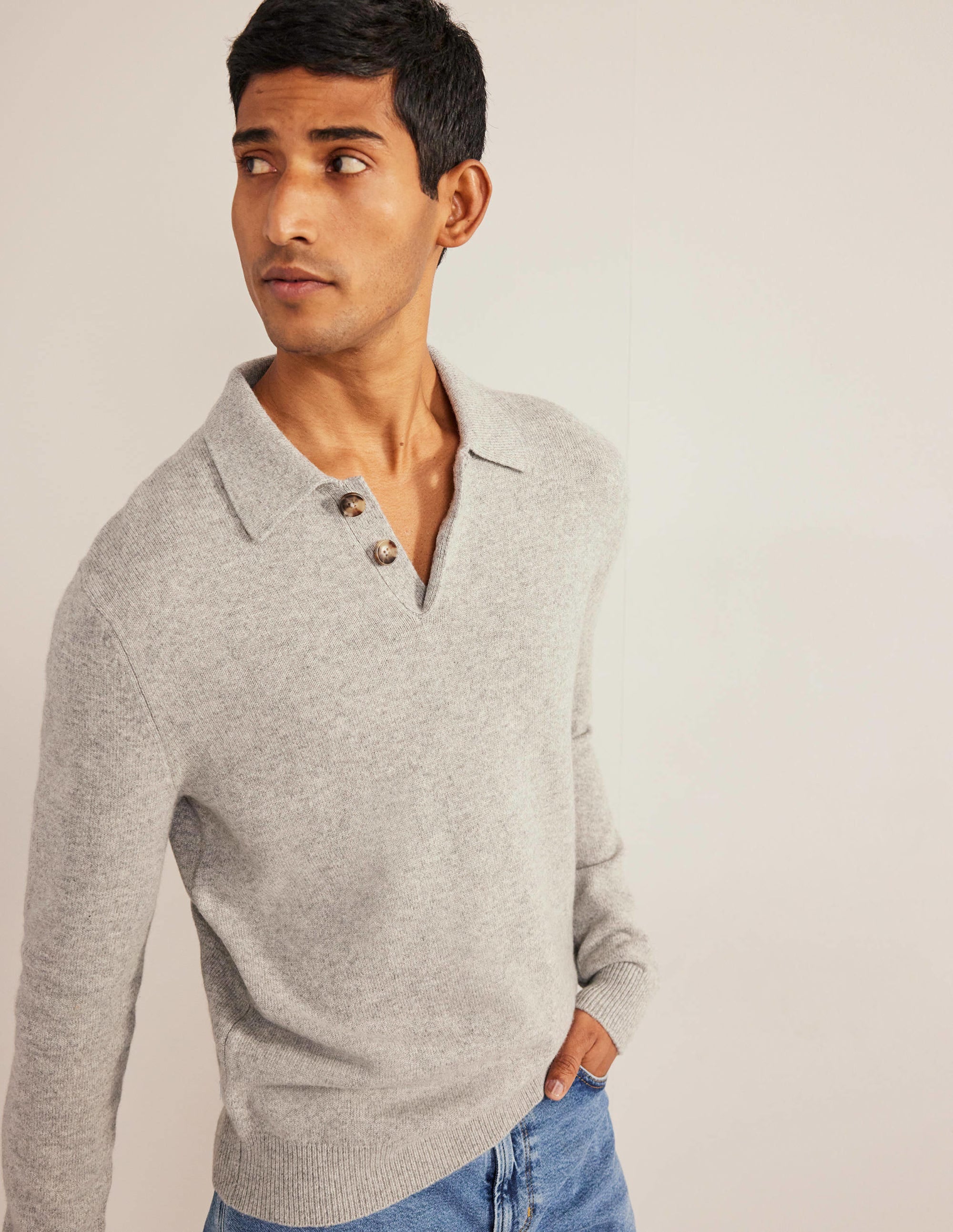  Collar Jumper-Light Grey Melange、mySite、ashleygrahame