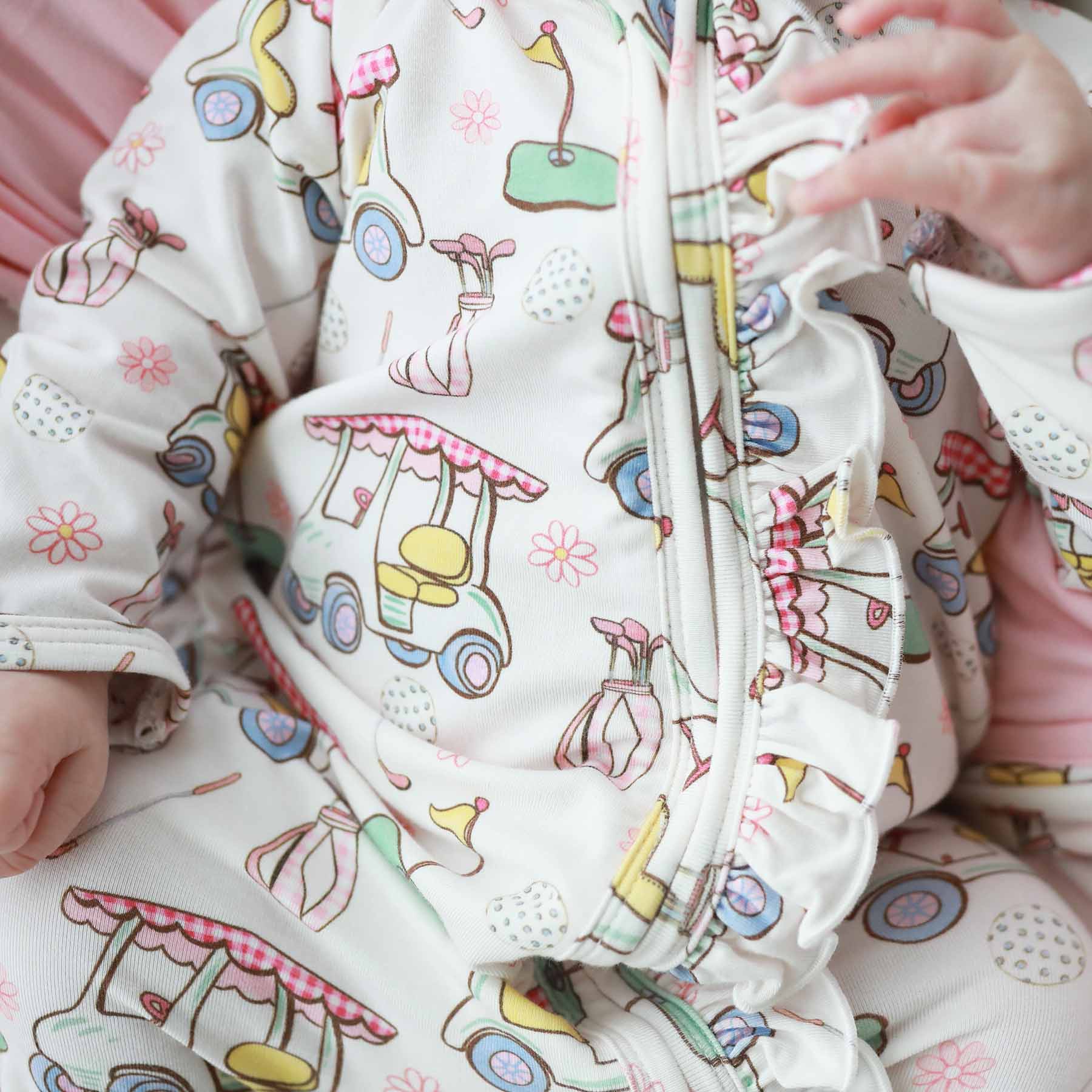  Country Club Cuties Ruffle Zipper Footie | Pink、mySite、layawaytickets