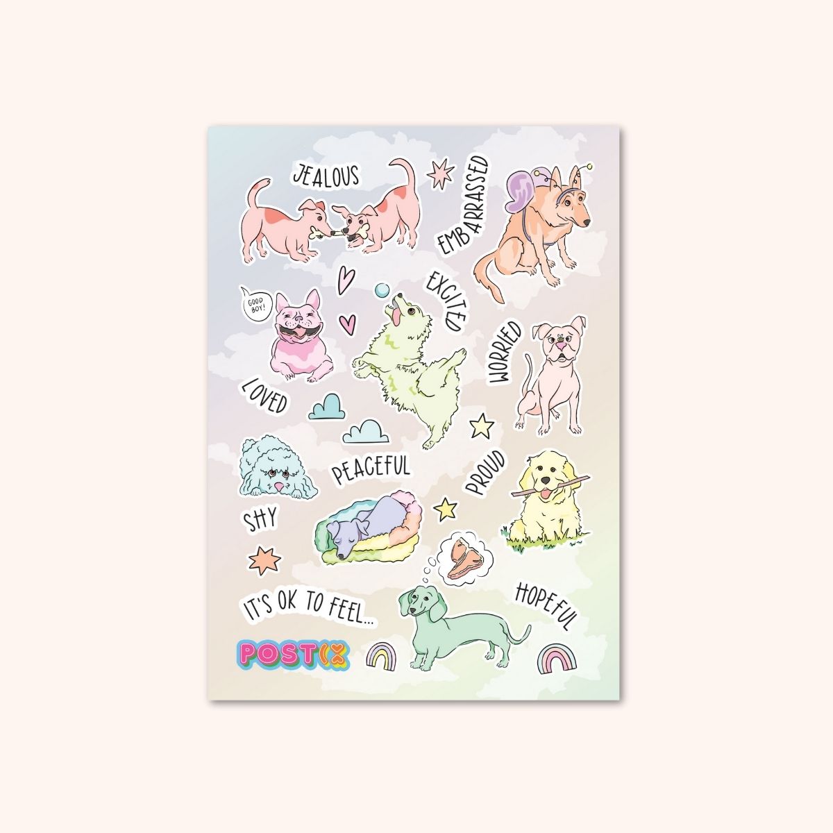  Howl You Feelin'? A6 Hologram Sticker Sheet、mySite、ghnorth