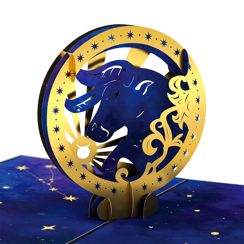 Taurus Zodiac Birthday Pop-Up Card、mySite、solidvoid