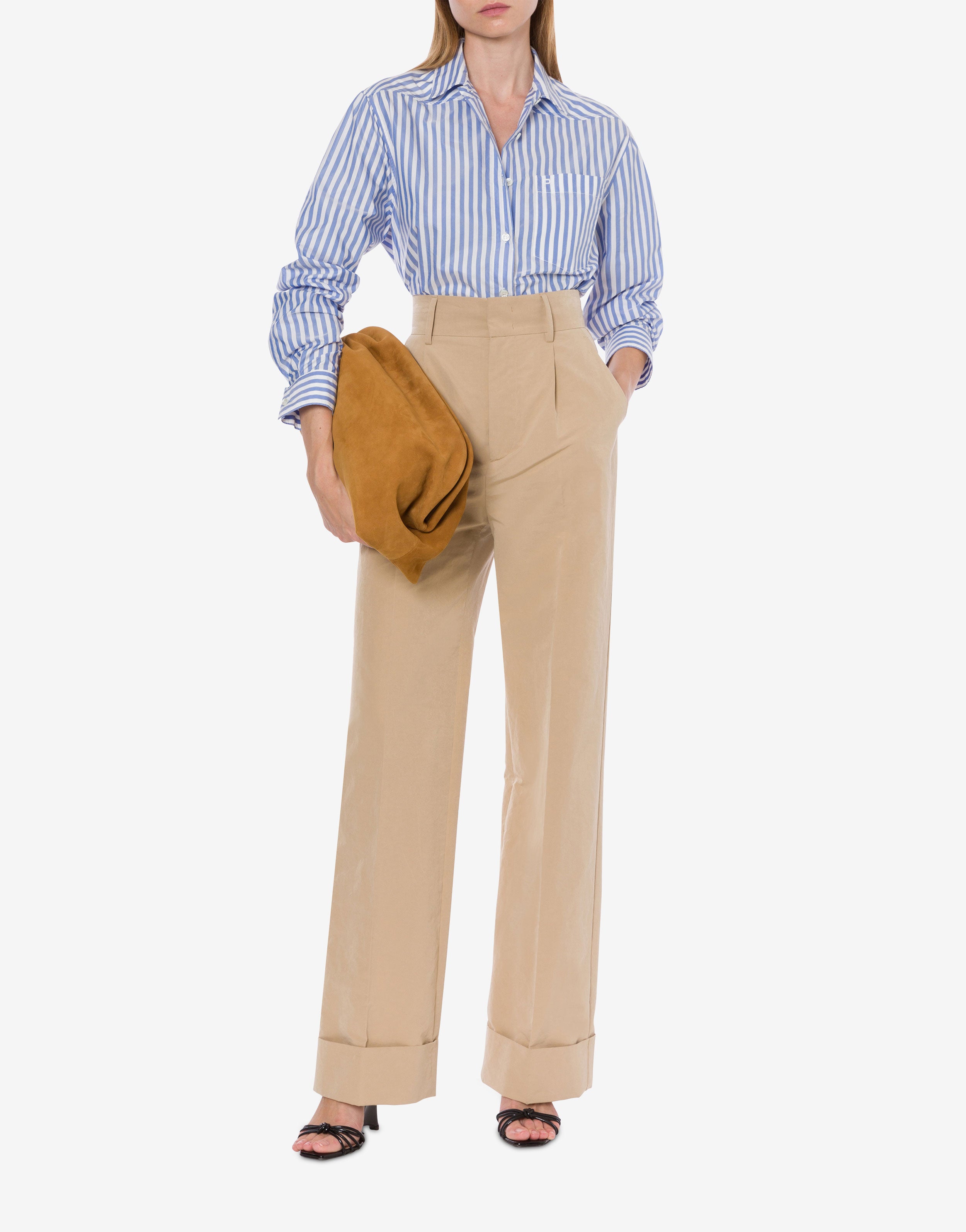 Camicia oversize in cotone jacquard、mySite、aoinhome