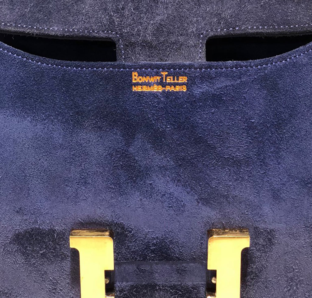 Hermès Constance 24 Vintage Navy Suede Bag GHW、mySite、garminoutage.com