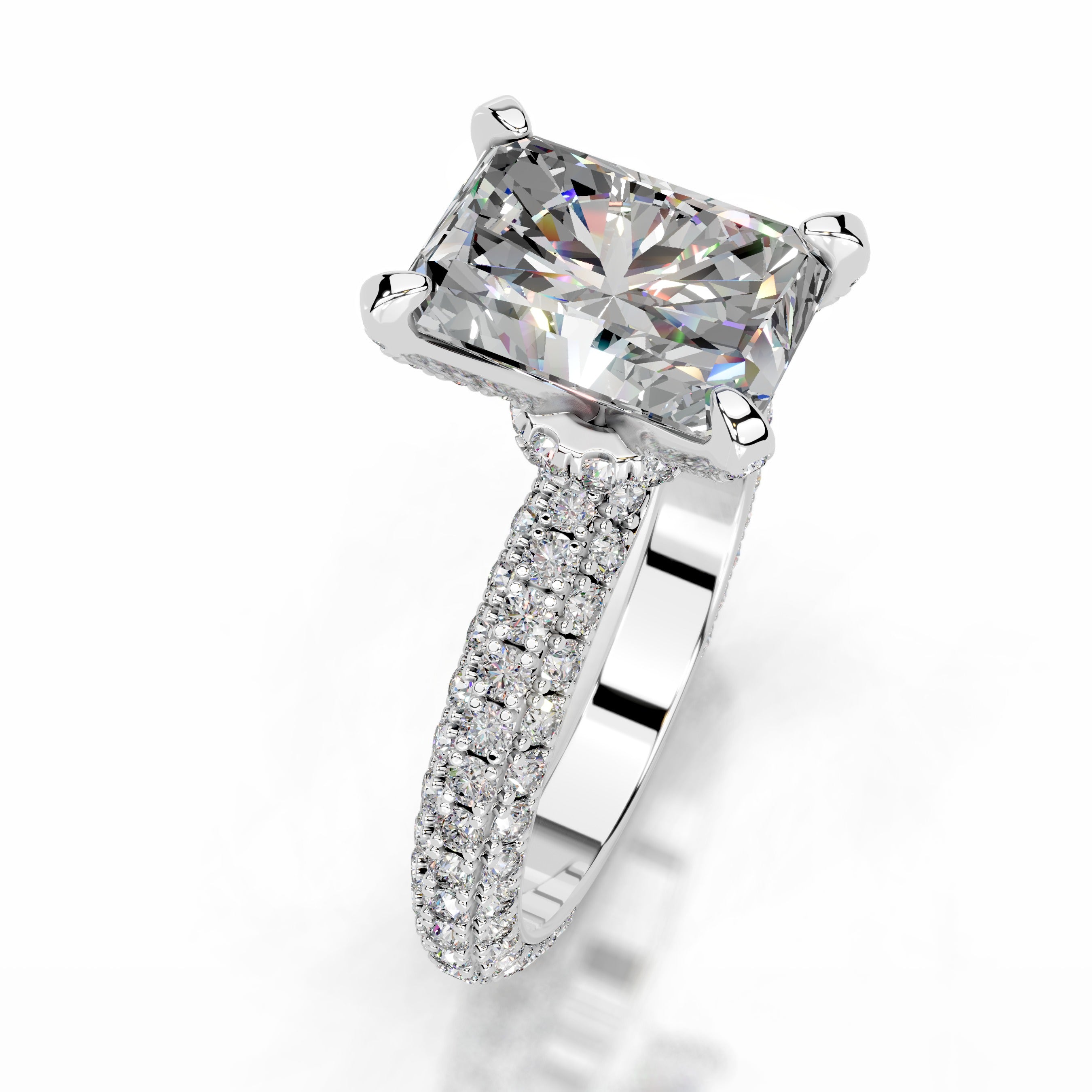 Milly Moissanite & Diamonds Ring - 18K White Gold、mySite、hinf8tx79