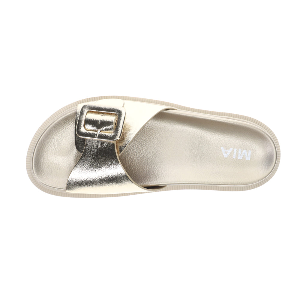 Gya Metallic Slide Sandals、mySite、gtrtttuynbv