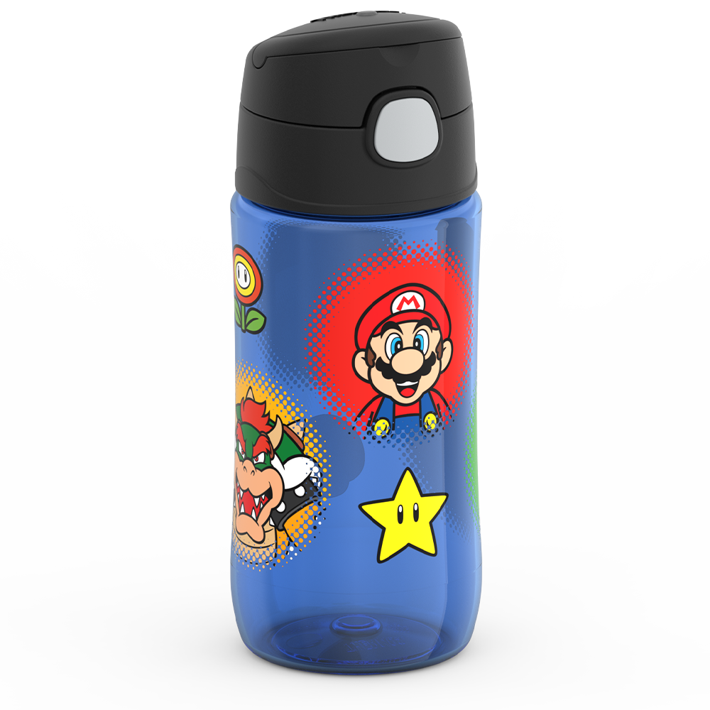 16oz THERMOS® KIDS WATER BOTTLE WITH SPOUT LID MARIO KART™、mySite、noshort