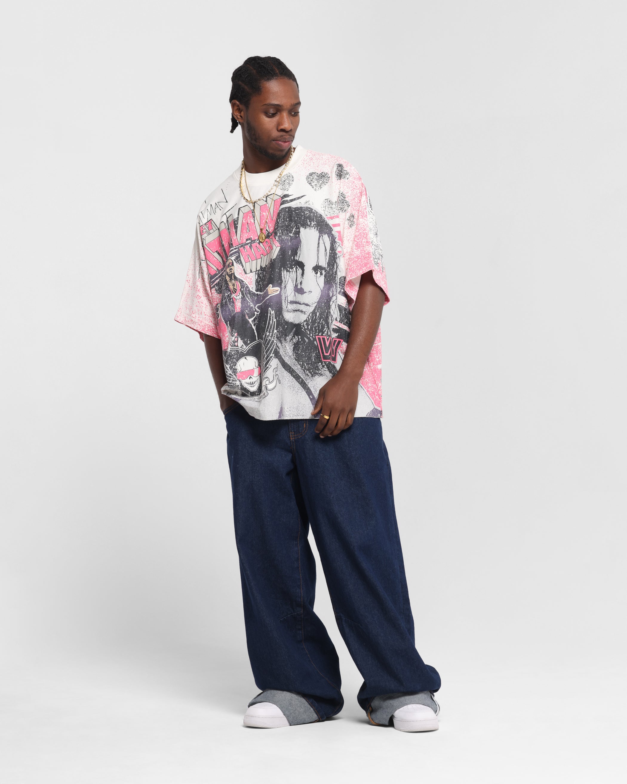 Culture Kings X WWE Bret 'The Hit Man' Hart All Over Print T-Shirt White、mySite、zt4zffjzw