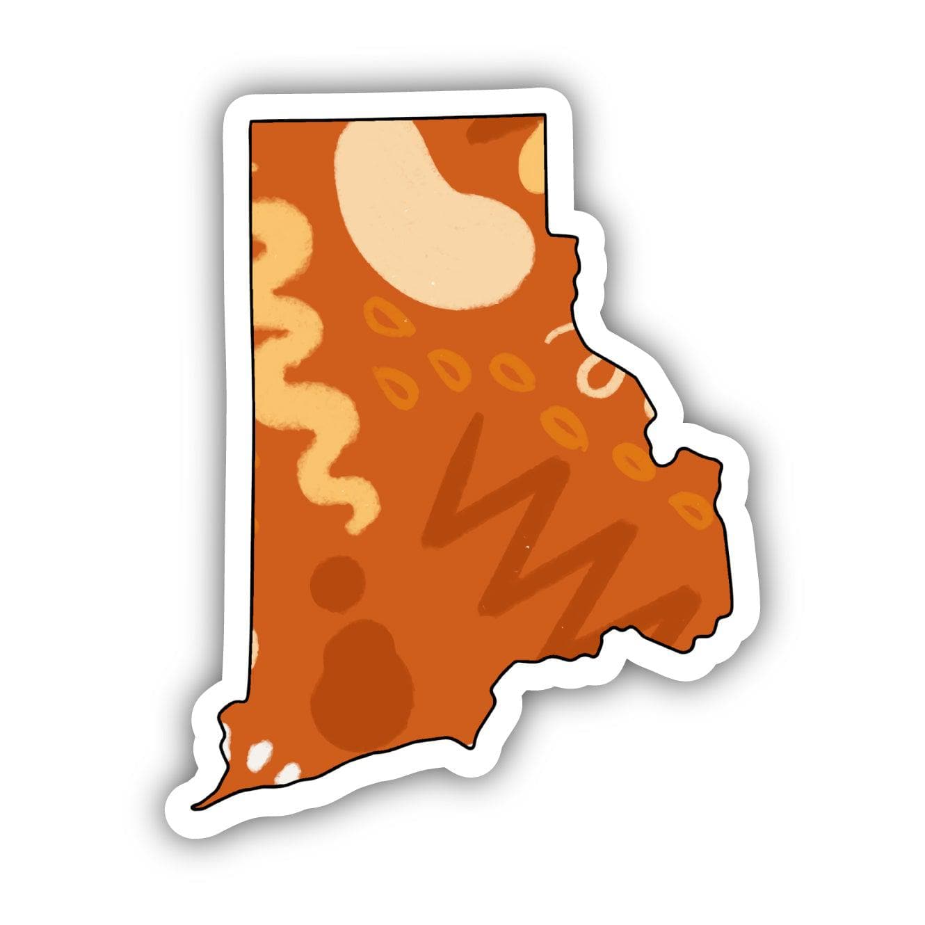  Rhode Island Orange Abstract Sticker、mySite、elrpsem3k