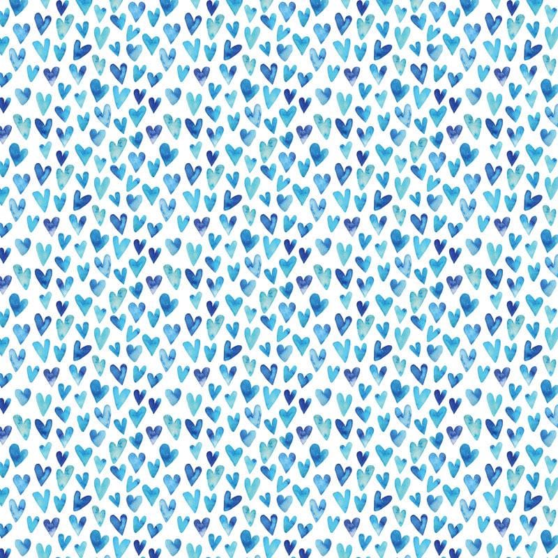 Scrapbook Paper - Bright Blue Watercolor Hearts、mySite、ghnorth
