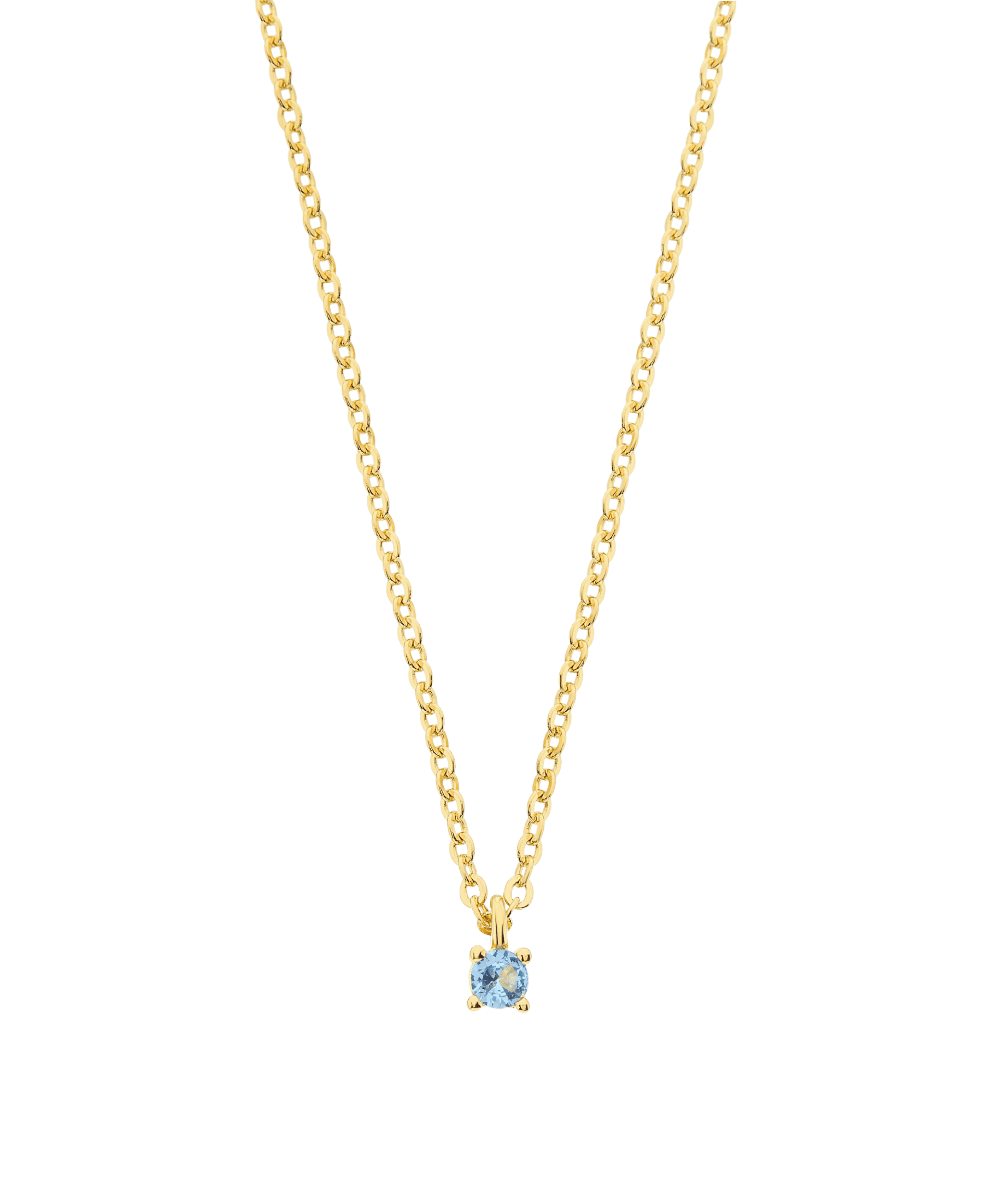  Rosa Necklace Blue 18ct Gold Plated