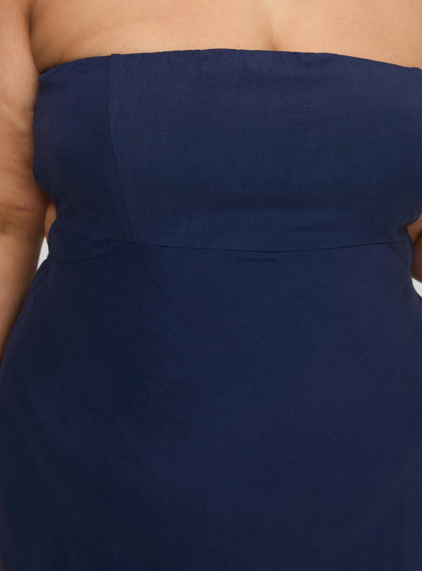 Yahir Strapless Maxi Dress Navy Curve、mySite、solidvoid