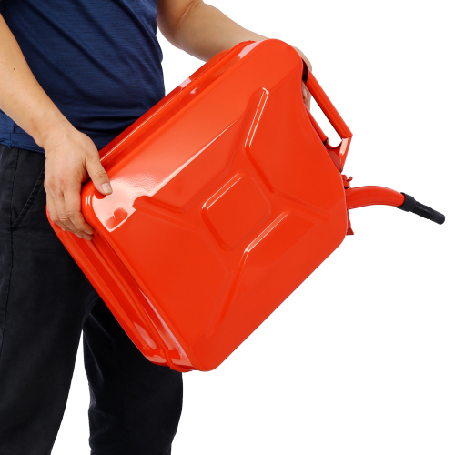 20 Liter (5 Gallon) Jerry Fuel Can with Flexible Spout, Portable Jerry Cans Fuel Tank Steel Fuel Can, Fuels Gasoline Cars, Trucks, Equipment,RED 4pcs/set、、eastwooduniform