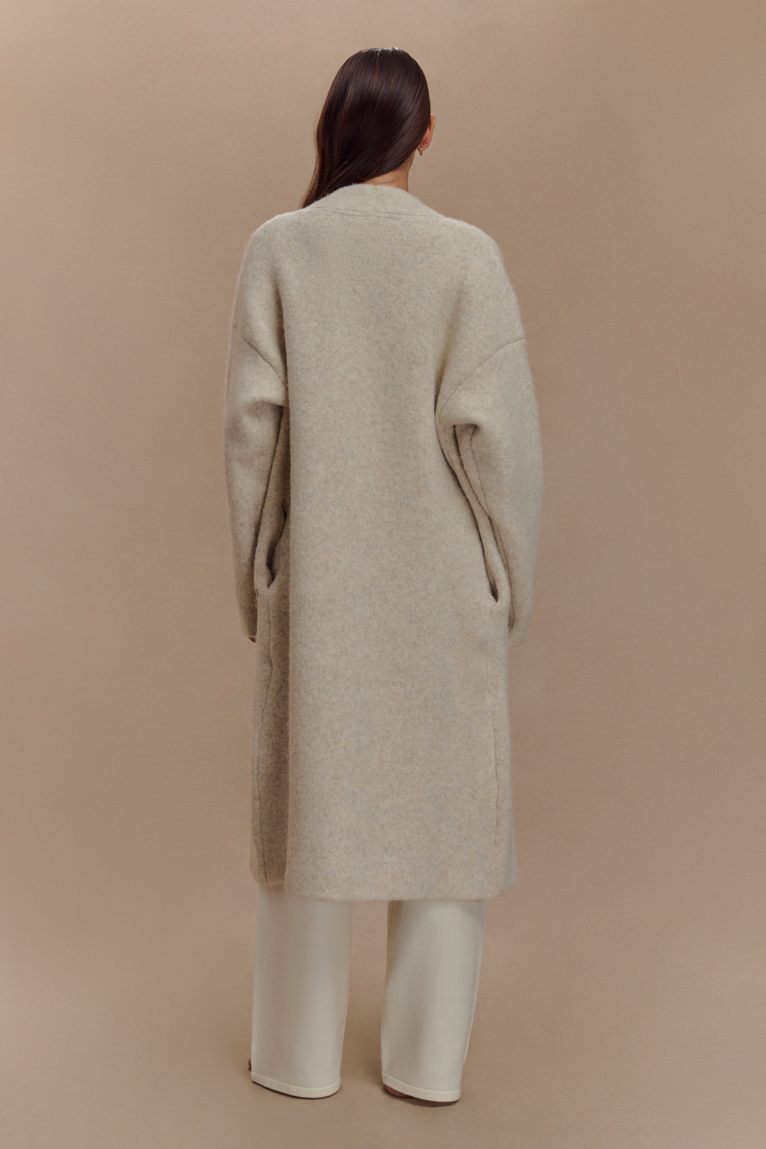 Benson Maxi Knit Cardigan - Cream Marle、mySite、solidvoid
