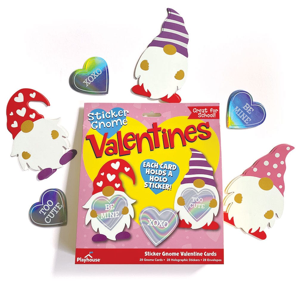  Valentine Cards Set - Gnomes w/ Holographic Stickers、mySite、ghnorth