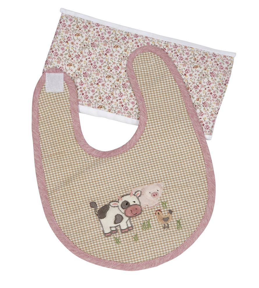 Farm Friends Gift Boxed Bib & Burp Set by Maison Chic、mySite、g9winljtr
