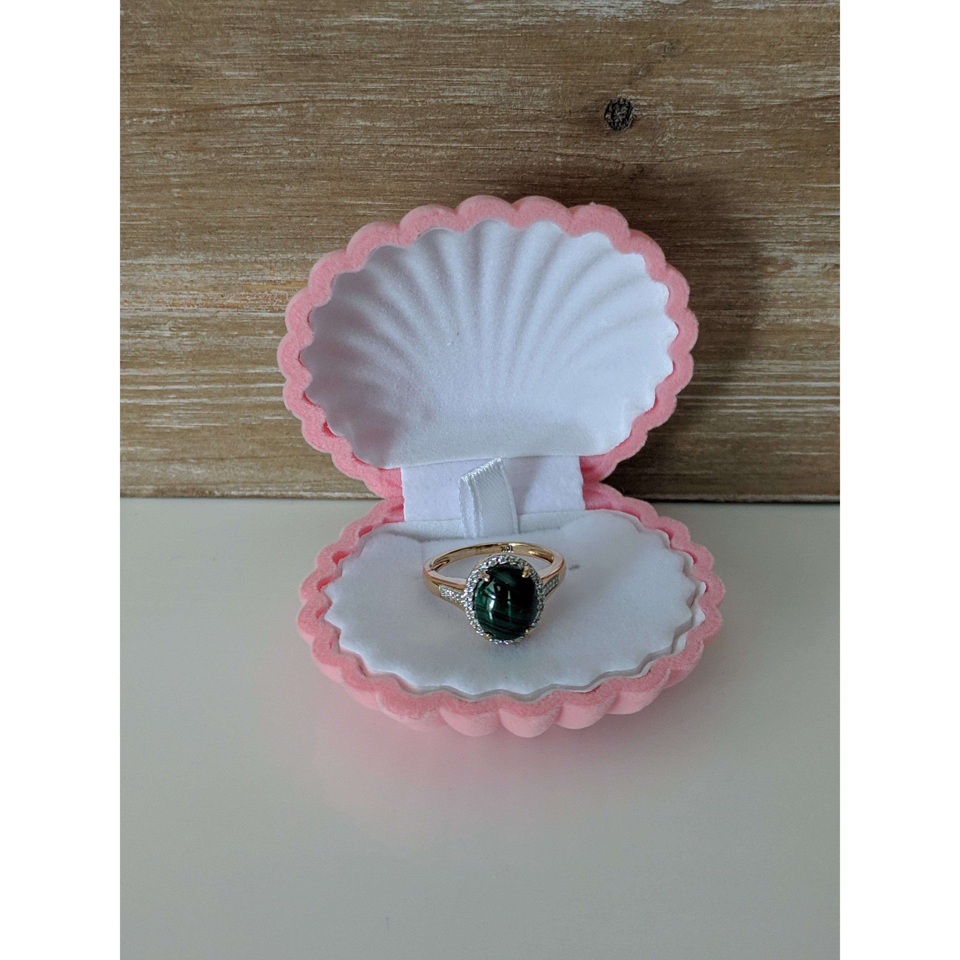 Malachite & Diamond Halo Ring in 10K Yellow Gold-Perfect and Affordable Engagement Ring!、mySite、g9winljtr