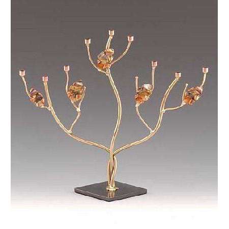 Infinity Art in Metal Tree with Three Branches Menorah、mySite、topwebapps