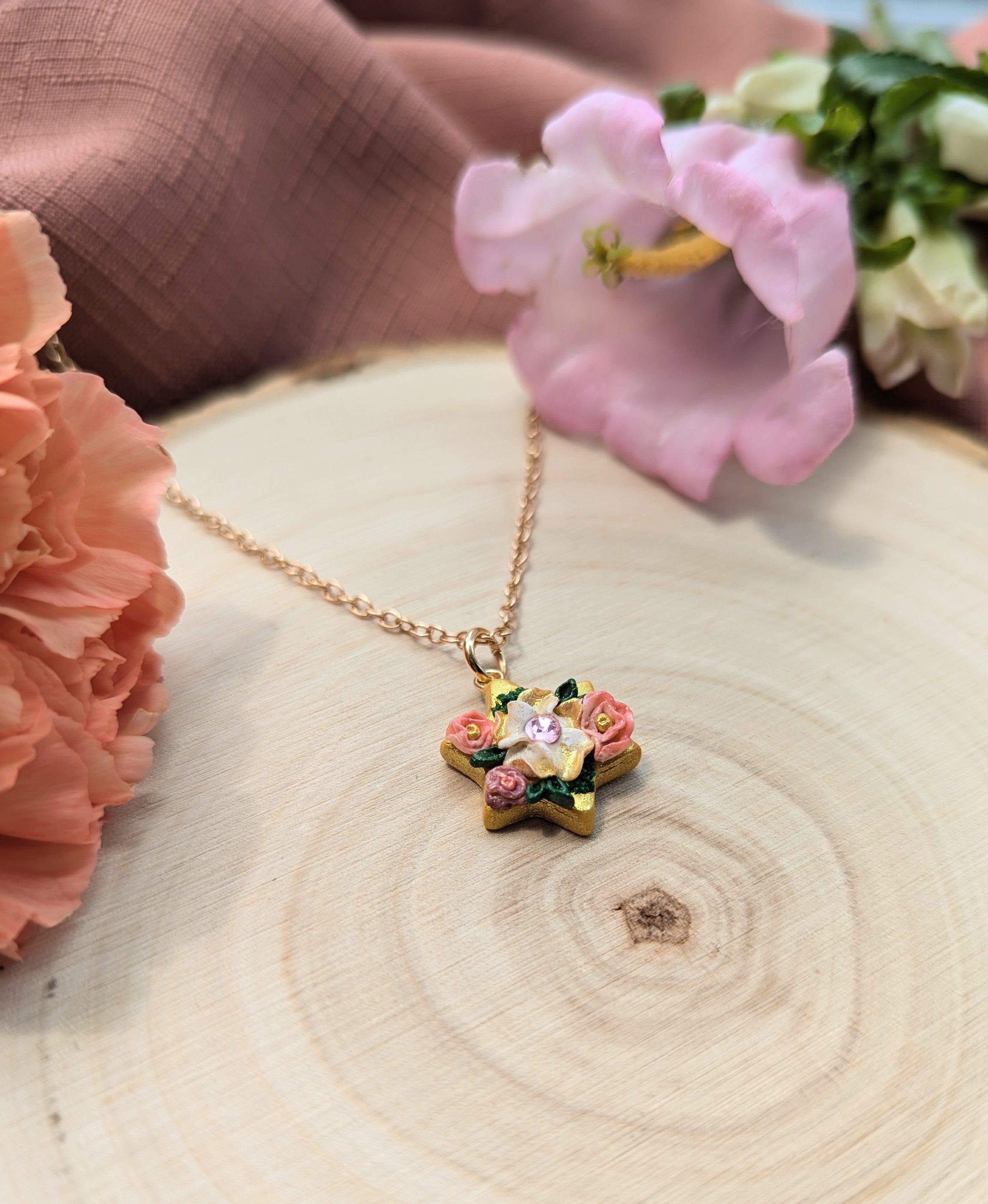 Nisan Floral Star of David Necklace、mySite、topwebapps