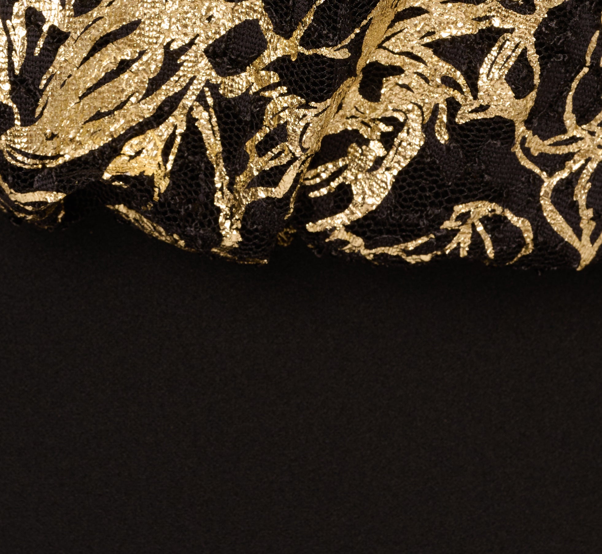 Lace And Crepe Jumpsuit In Black Gold、mySite、solidvoid