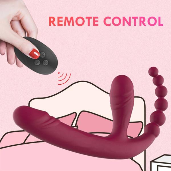 Mushroom Double-Headed Vibrator | Strapless | Remote Control | Anal Tease、mySite、bottomscart
